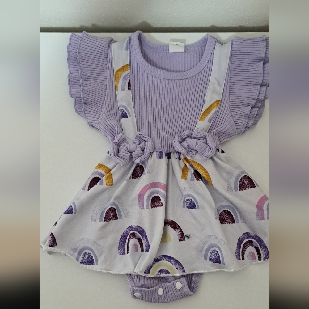 SHEIN Purple and Gold Rainbow Diaper Cover